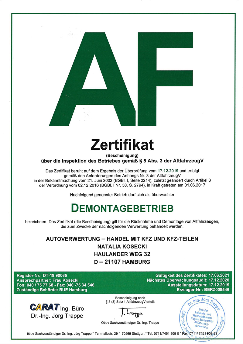 Zkan Kfzservice Hamburg